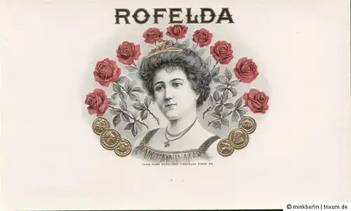 Etikett für Zigarrenkiste - Rofelda - Lithografie  - ca. 1900 - # 644