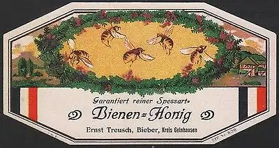 Etikett für Bienen-Honig- honey label - Étiquette de miel - ca. 1900 #2500