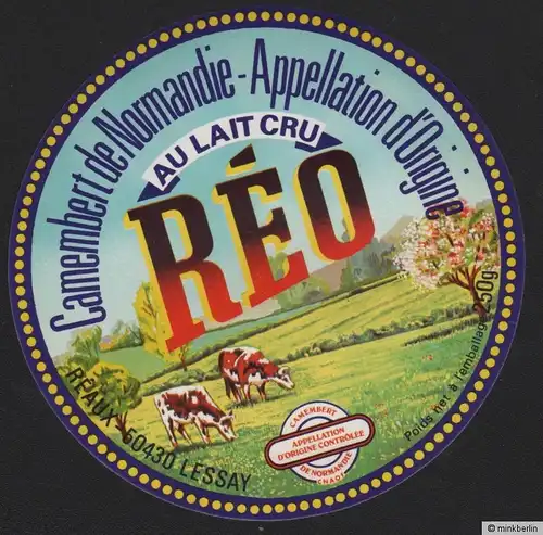 Etikett für Käse / RÉO - cheese label - étiquette de fromage # 1813