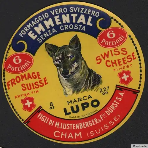 Etikett für Käse / Marca Lupo - cheese label - étiquette de fromage # 1811