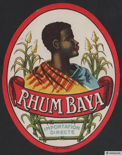 Rhum Baya - Rum Etikett / rhum label / etiquette de rhum / ~ 1930 #2134
