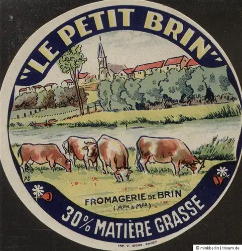 Etikett für Käse - Cheese label - Frankreich - ca.1940 - "Le Petit Brin" # 375