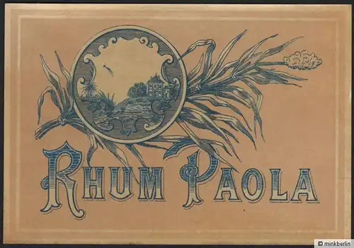 Etikett für Rhum Paola / Rum - étiquette de rhum - rhum label  # 1189