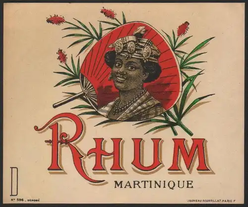 RHUM MARTINIQUE - Etikett für Rum / rum label / etiquette de rhum #2543