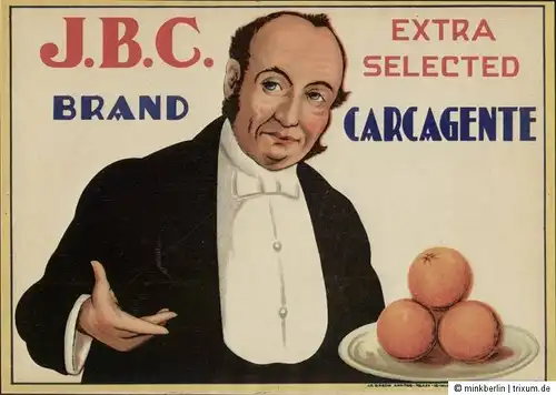 Etikett für Orangen Kiste Spanien 1930