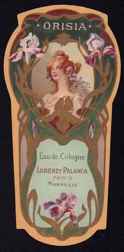 Etikett für Eau de Cologne - ORISIA - perfume label - Étiquette - ca.1930 #2230