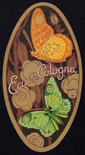 Etikett für Eau de Cologne -  perfume label - Étiquette - ca.1930 #2630