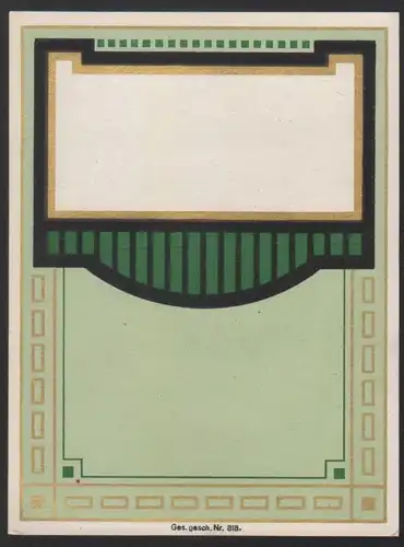 Blankoetikett + Etikett Emsa-Glühtrunk - Art Deco - ca1930 # 2766