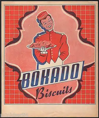 Etikett für Kuchen / Gebäck / Biscuit - Bokado - Belgien ca. 1930 # 1176