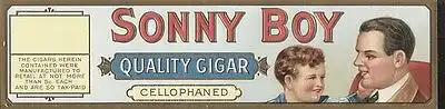 Etikett für Zigarrenkiste - Sonny Boy / schmal - Lithografie  - ca. 1920 - # 634