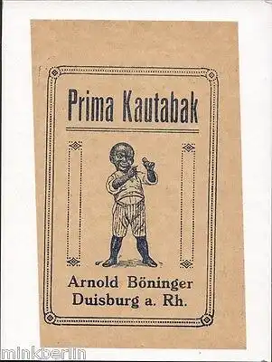 Einwickelpapier - Prima  Kautabak Arnold Böninger - ca. 1920  # 638