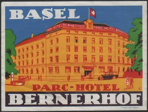 Hotel Kofferetikett / luggage label - Parc Hotel Bernerhof - Schweiz
