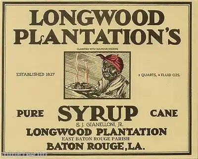 Etikett für Zuckerrohr Sirup - ca. 1930  # 613