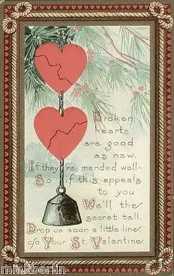 Valentinstag Karte - Original von 1910 - Valentins Day Postcard - # 605