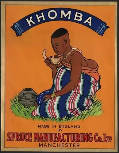 Etikett für Stoffe - Stoffballen / fabric label - England ca. 1930 # 1626