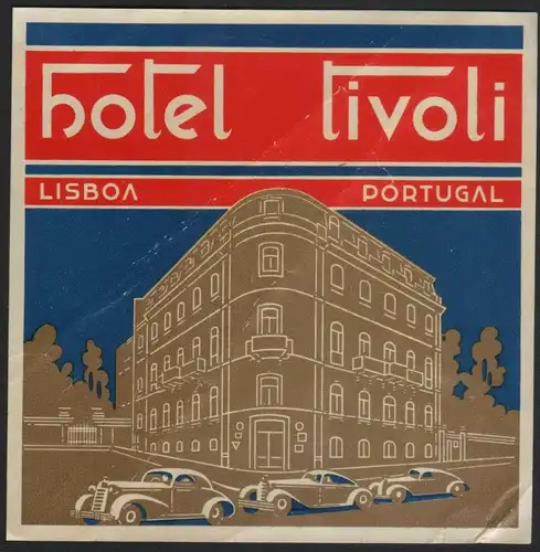 Koffer Etiket / Hotel Tivoli Lisboa / luggage label / étiquette de bagage #2213
