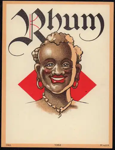 Etikett für Rum - rum label - etiquette de Rhum #1573