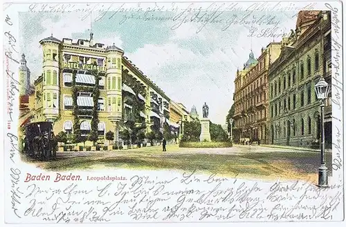 Litho,Gruß aus Baden-Baden gel. 1900