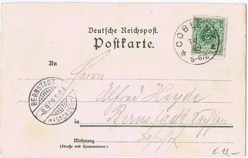 Litho,Gruß aus Koblenz,gel.1899