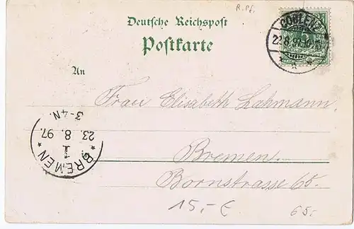 Litho,Gruß aus Koblenz,gel.1897