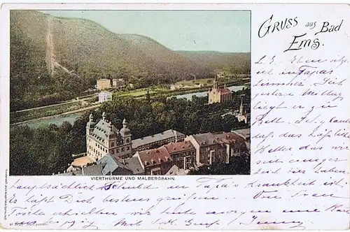 Litho,Gruß aus Bad Ems,gel.1897