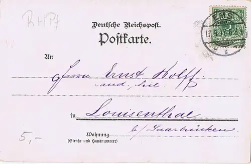 Litho,Gruß aus Bad Ems,gel.1897