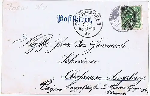 Gruß aus Mannheim 1899 