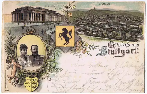 Gruß aus Stuttgart gel. 1899 