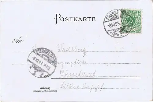 Litho,Gruß aus Frankfurt,gel.1899