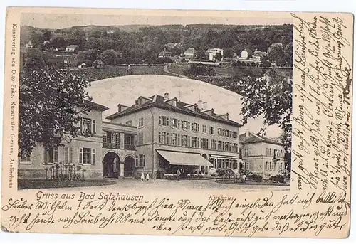 Litho,Gruß aus Bad Salzhausen,gel.1900 