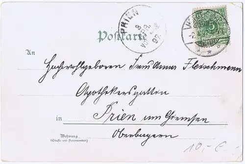 Werbekarte Teeschmidt Frankfurt gel.1901 T