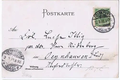 Litho Frankfurt gel.1898 