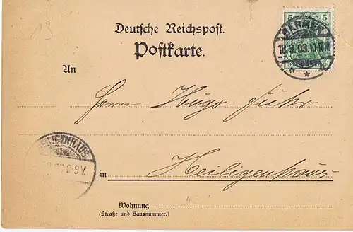 Litho,Gruß aus Barmen,gel.1903