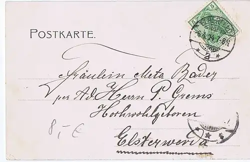 Litho,Gruß aus Elberfeld,gel.1904