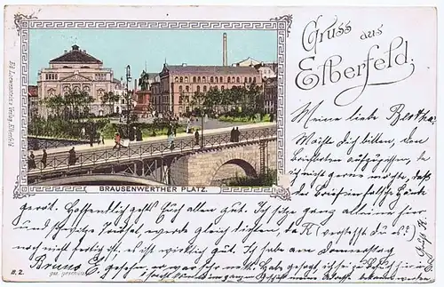 Litho,Gruß aus Elberfeld,gel.1899