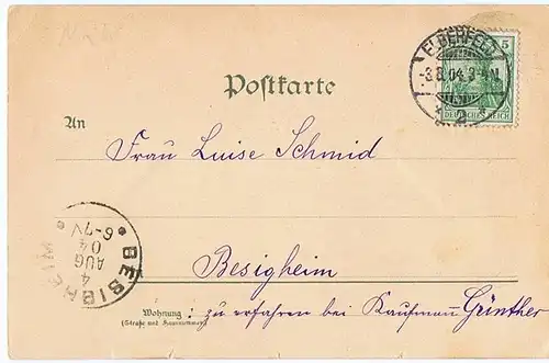 Litho,Gruß aus Elberfeld gel.1904