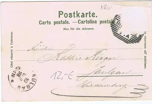 Litho,Gruß aus Heiden,gel.1898