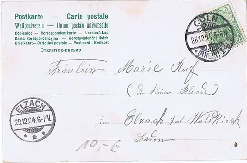 Litho,Gruß aus Köln,gel.1910