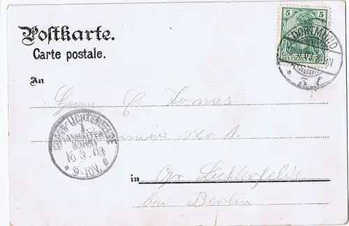 Litho,Gruß aus Dortmund,gel.1903