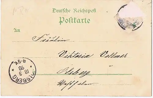 Litho,Gruß aus Köln gel.1898