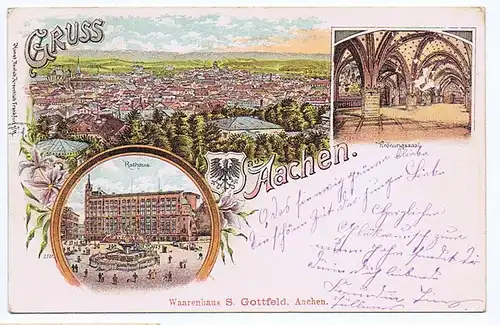 Aachen Litho gel.1910 