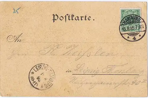 Litho,Gruß aus Hamburg,gel.1895