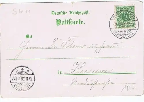 Litho,Gruß aus Hamburg,gel.1897