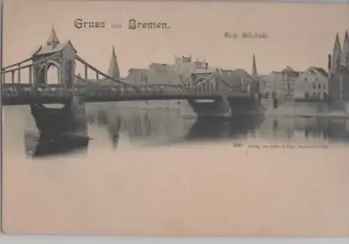 Gruß aus Bremen Litho ungel.um 1910