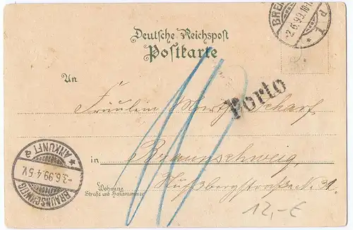 Litho,Gruß aus Bremen,gel.1899