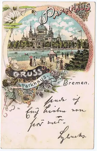 Litho,Gruß aus Bremen,gel.1899