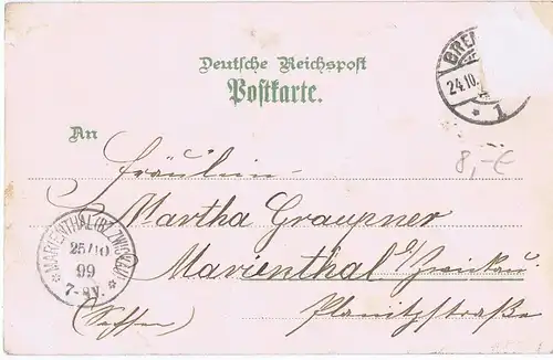 Litho,Gruß aus Bremen,gel.1899