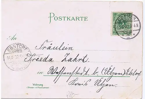 Litho,Gruß aus Bremen,gel.1900