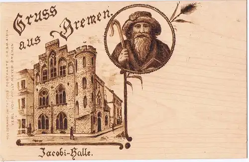 Litho,Gruß aus Bremen,ungel.um 1900