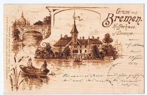 Litho,Gruß aus Bremen, gel.1898 